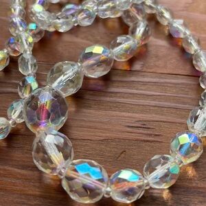 Aurora borealis beaded necklace